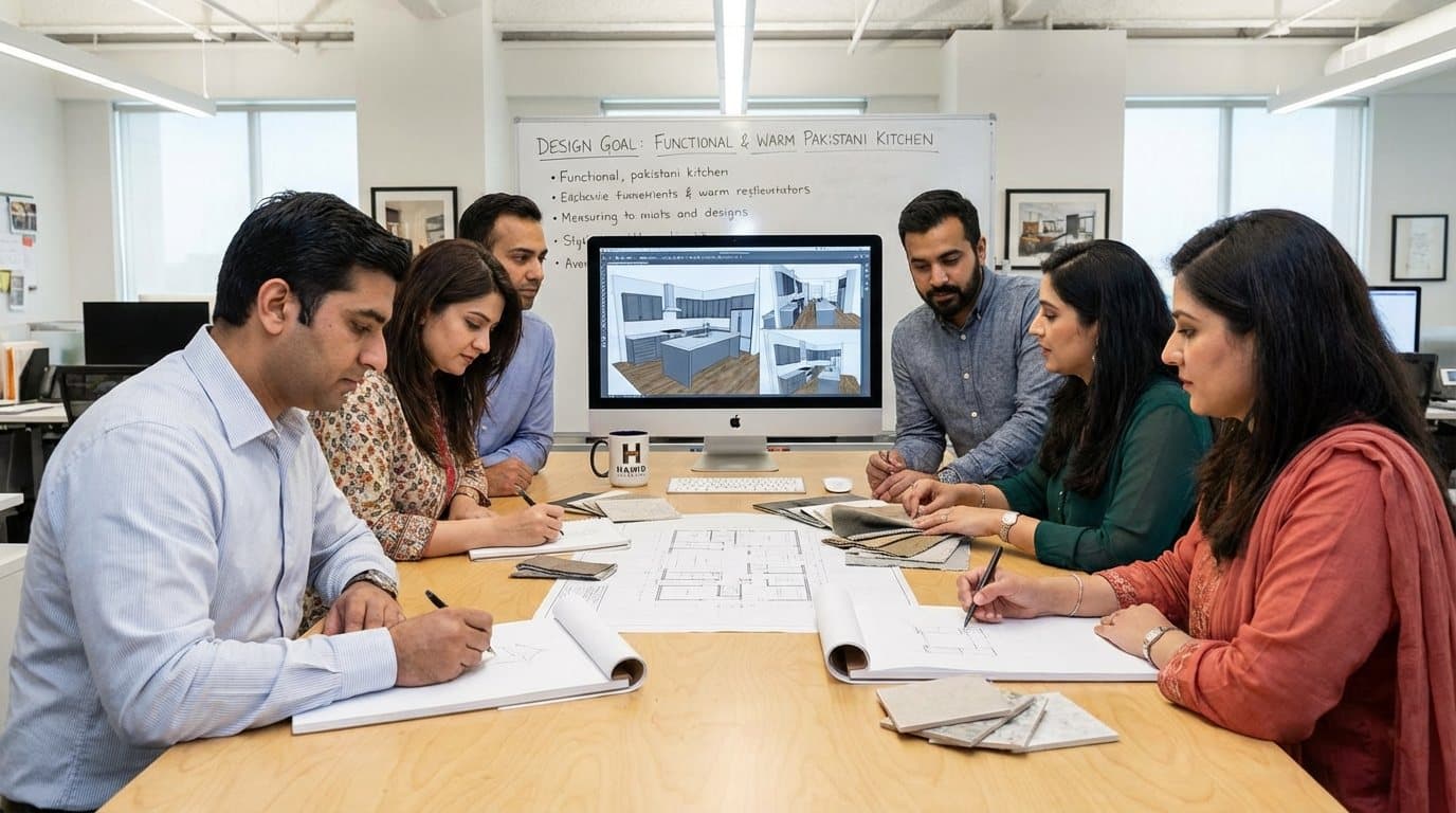 The Amaza design team in the Karachi studio