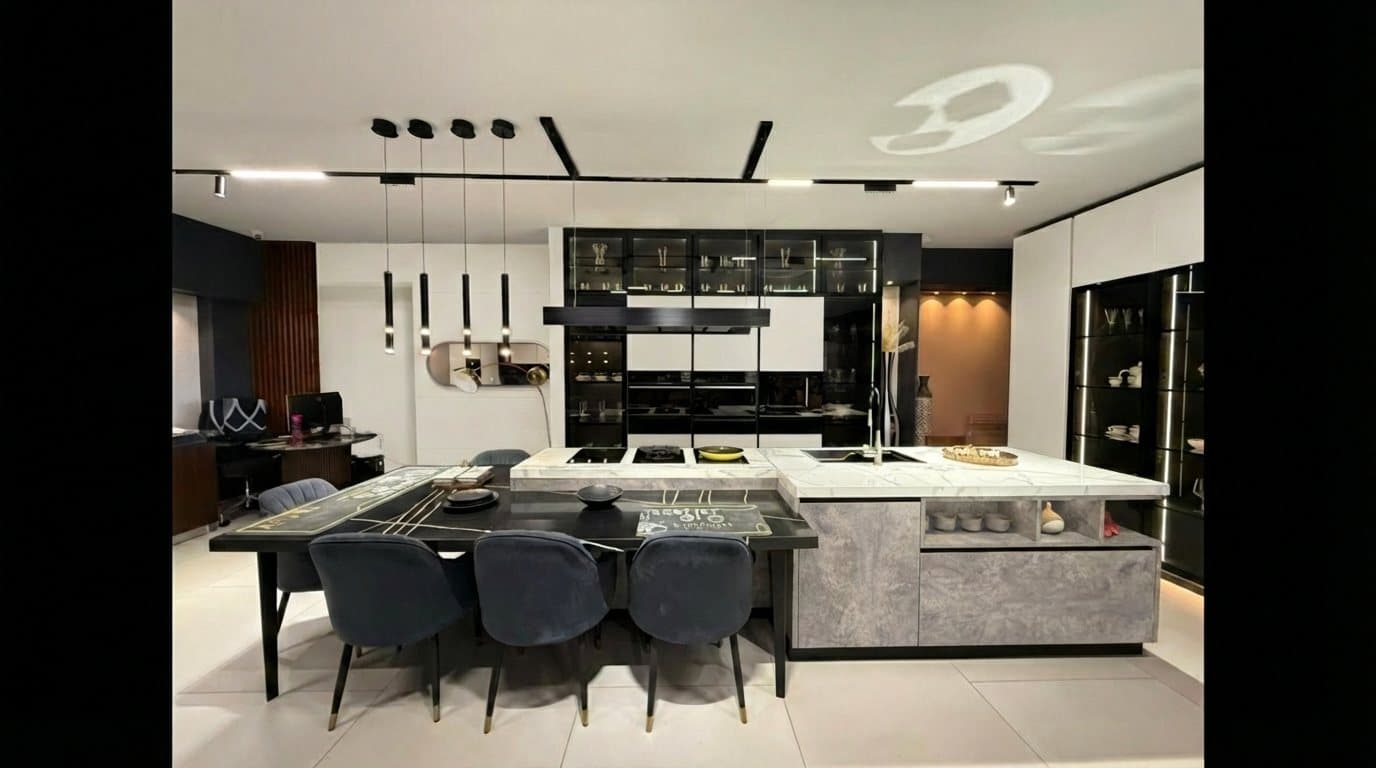 Material and finish samples in the Amaza showroom